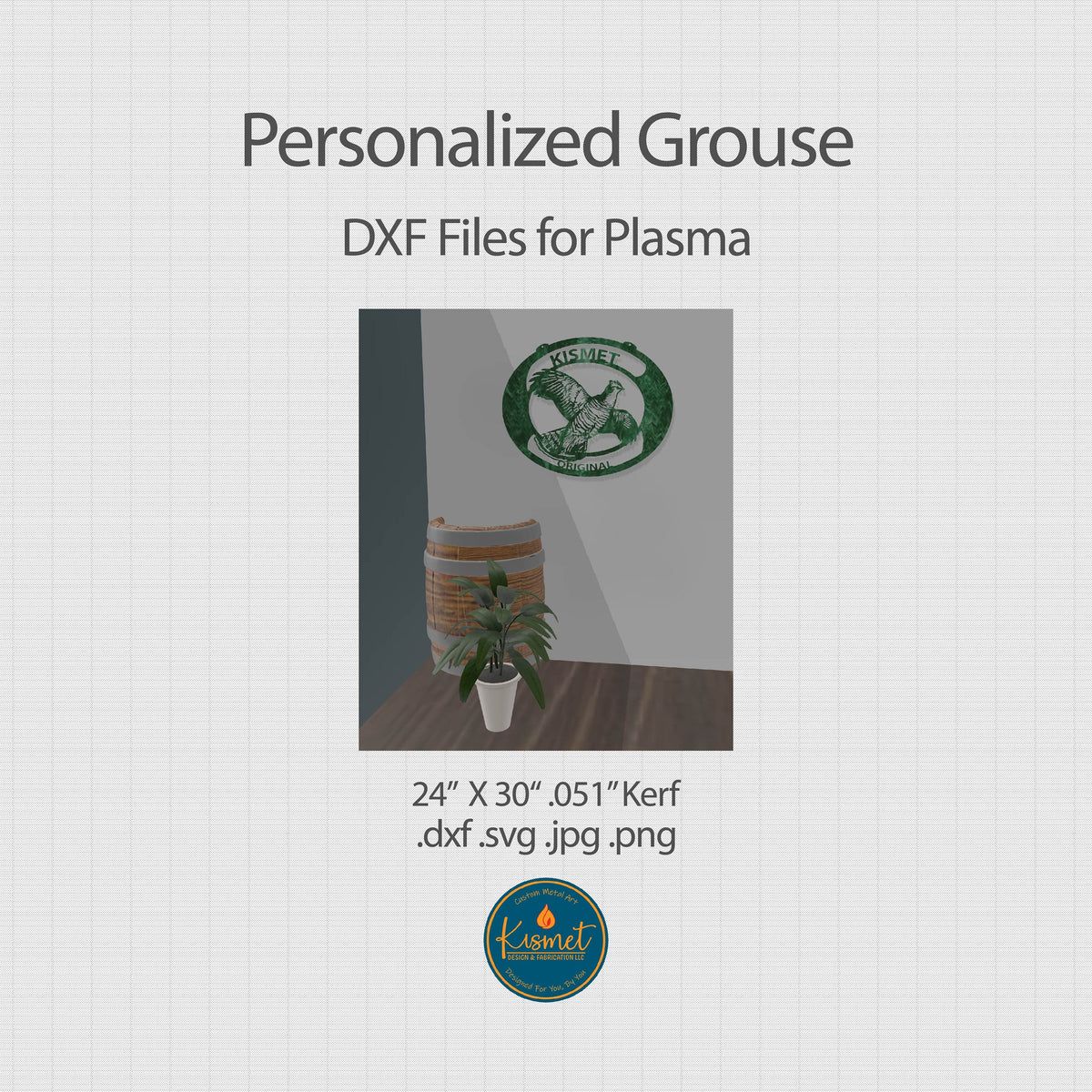 Grouse Sign DXF/SVG design preview with file details (photo 4)