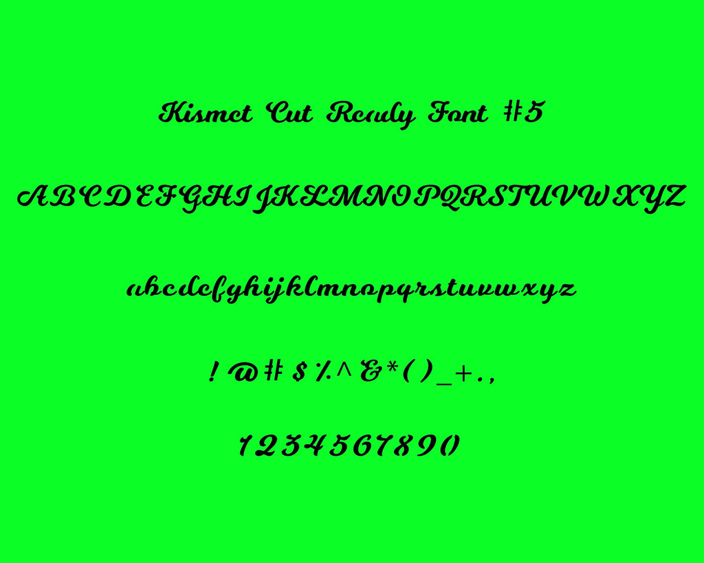 Bold Joined Script Font (Kismet Font 5) artwork preview (photo 9)