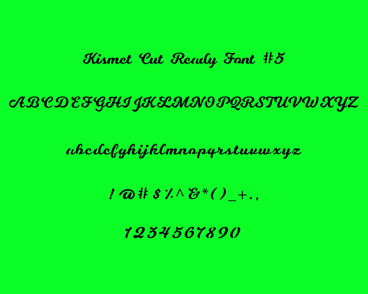 Bold Joined Script Font (Kismet Font 5) artwork preview (photo 9)
