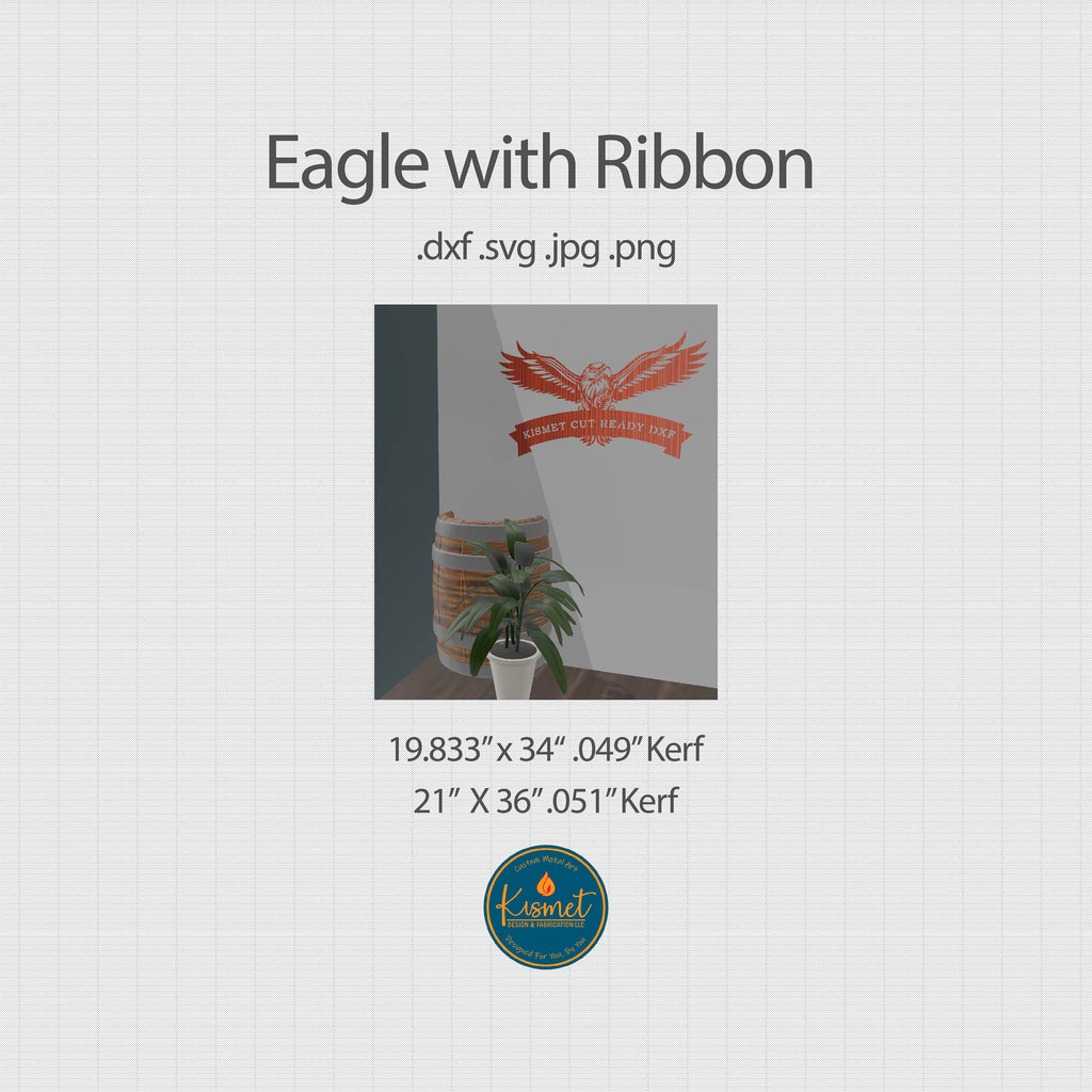 Personalized Eagle Sign DXF/SVG design preview with file details (photo 2)