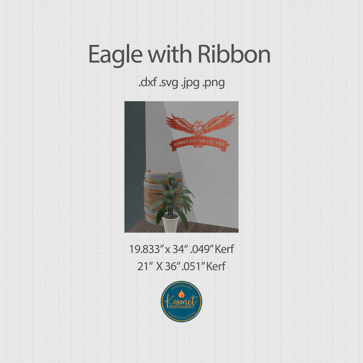 Personalized Eagle Sign DXF/SVG design preview with file details (photo 2)