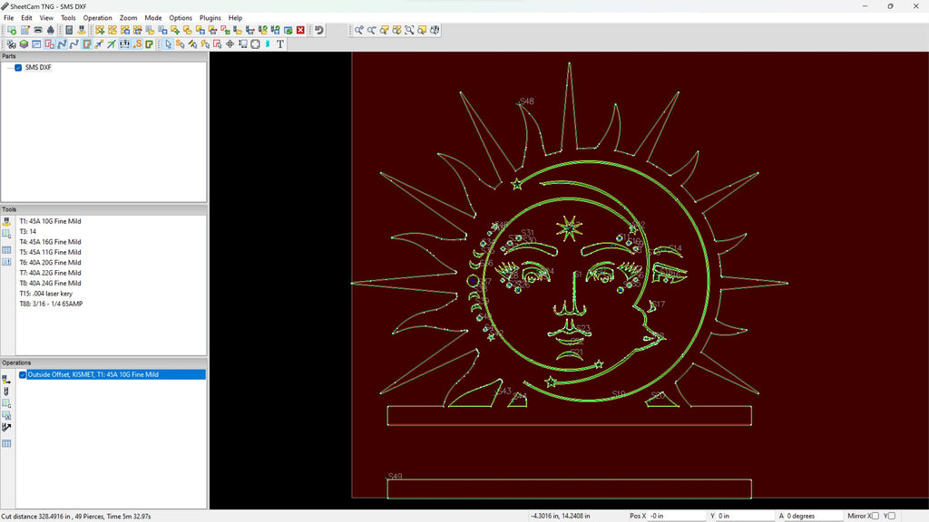 Sun and Moon Monogram vector paths in design software