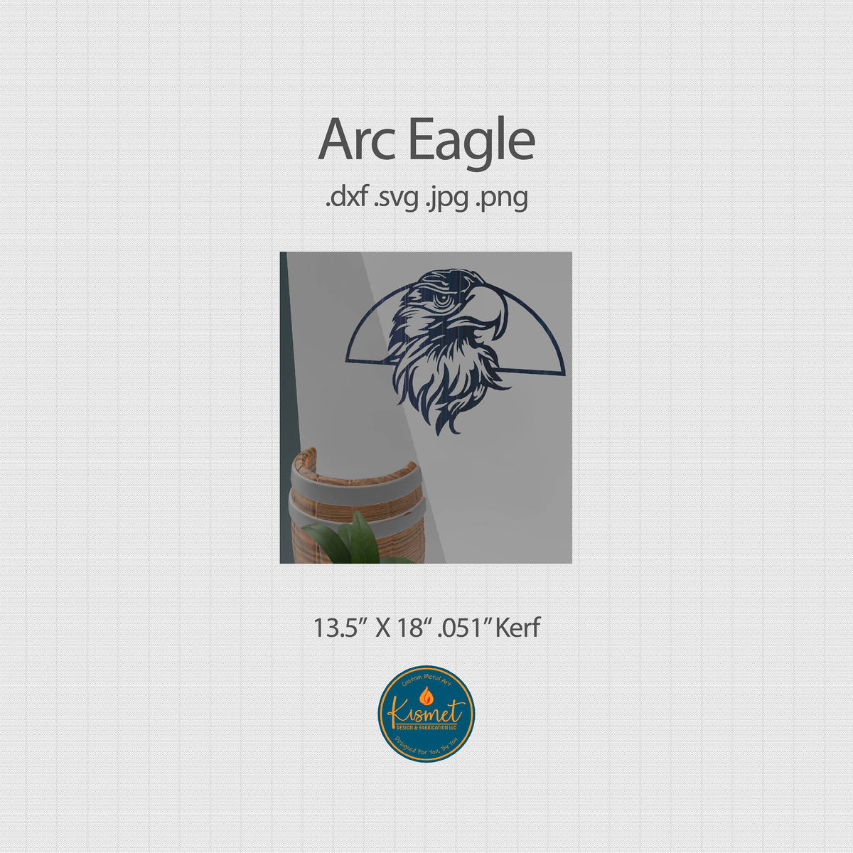 Arc Bald Eagle DXF/SVG design preview with file details (photo 3)