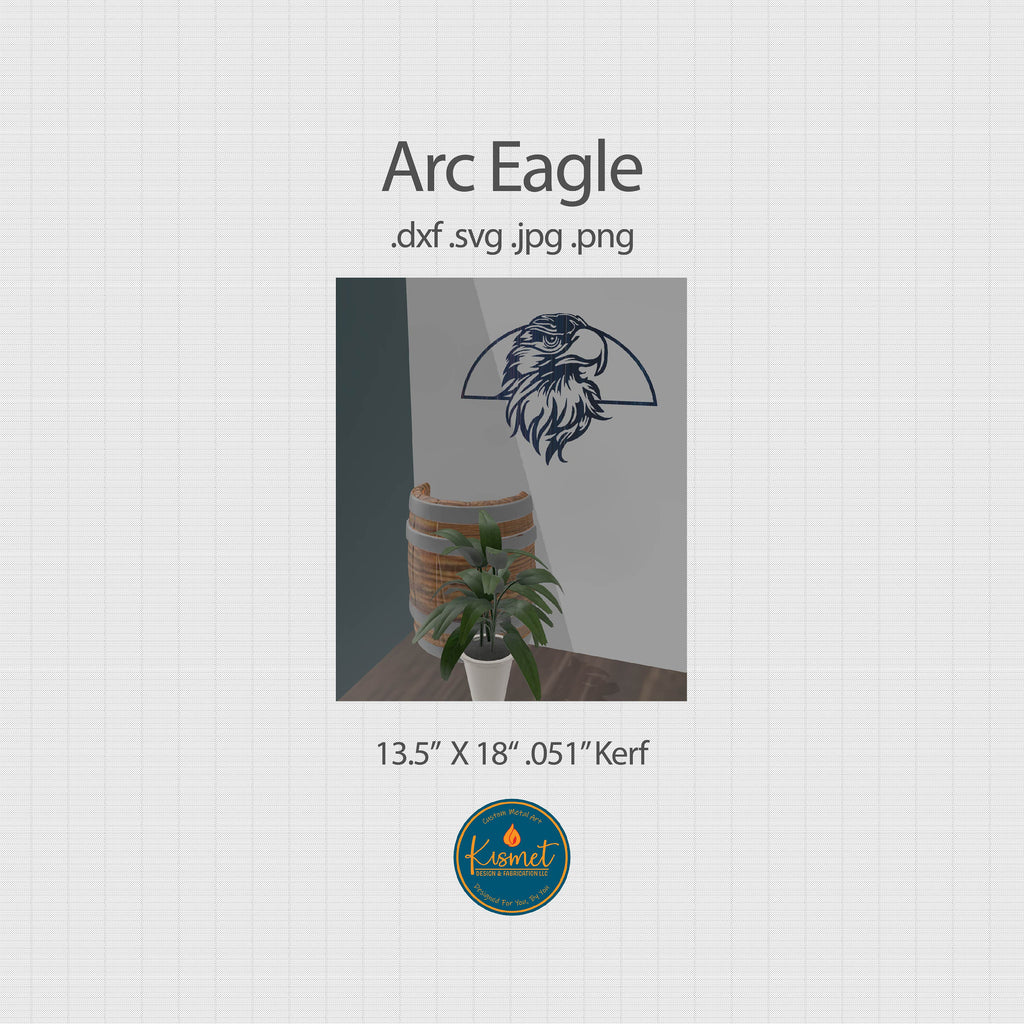 Arc Bald Eagle DXF/SVG design preview with file details (photo 4)