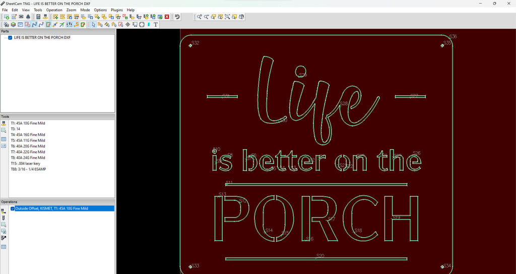Life Is Better on the Porch Sign vector paths in design software (photo 6)