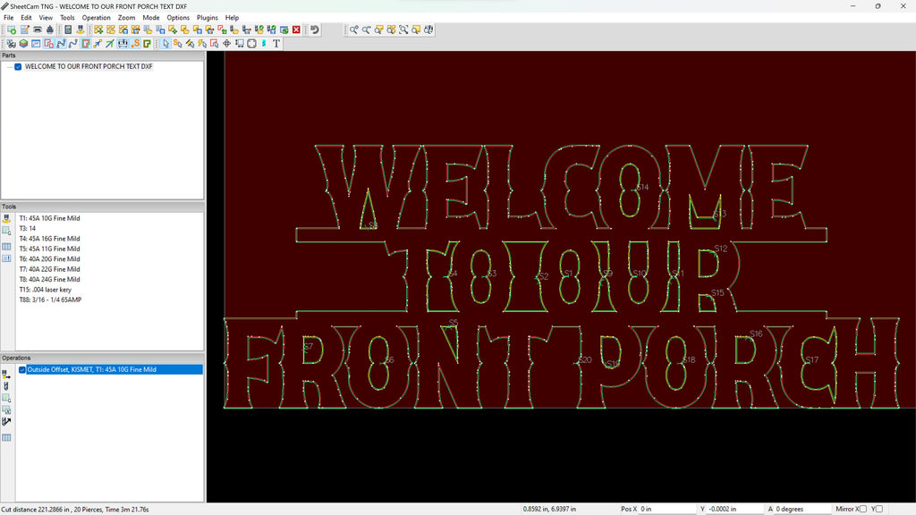 Welcome Porch Sign vector paths in design software (photo 5)
