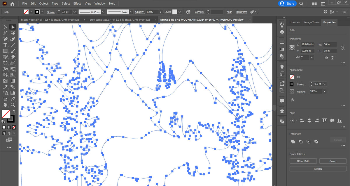 Moose Mountain Sign vector paths in design software (photo 5)