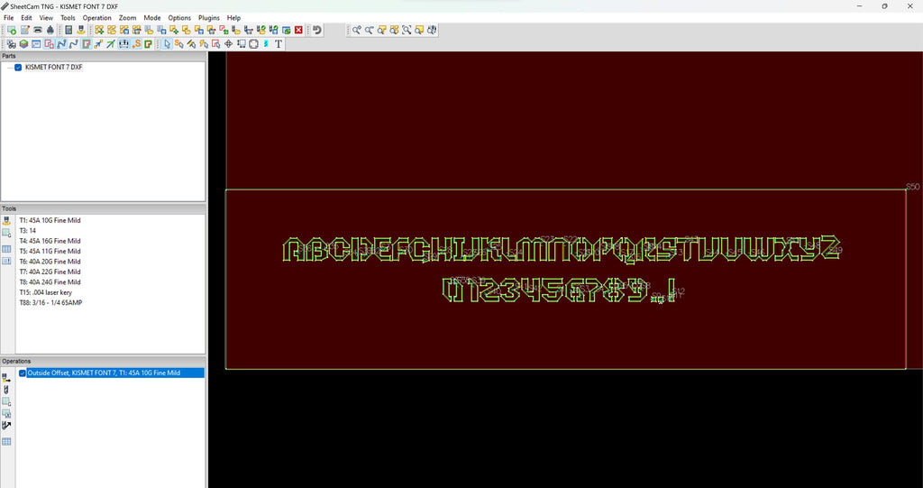 Blocky Bridged Stencil Font (Kismet Font 7) vector paths in design software (photo 7)
