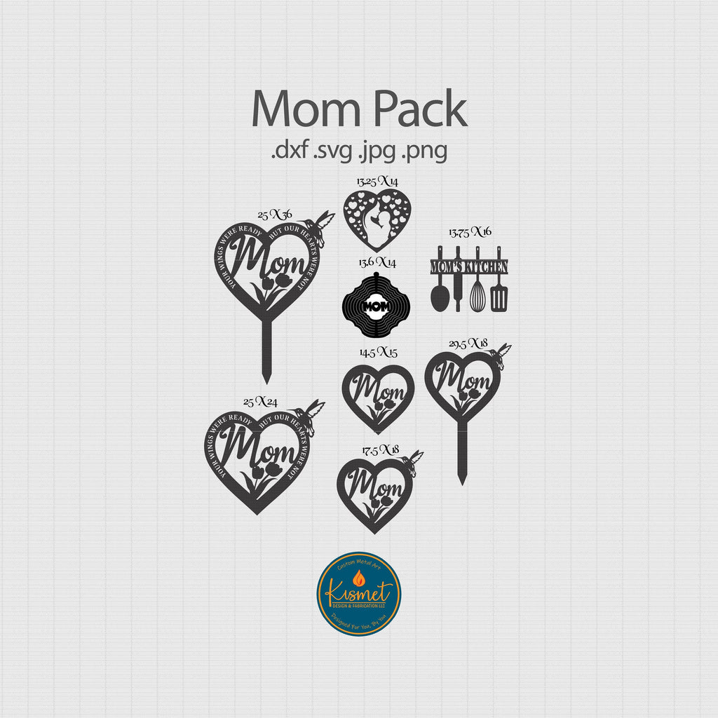 Mother’s Day Mom Sign DXF/SVG design preview with file details