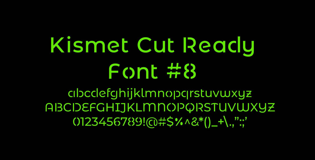 Narrow Rounded Stencil Font (Kismet Font 8) artwork preview (photo 3)