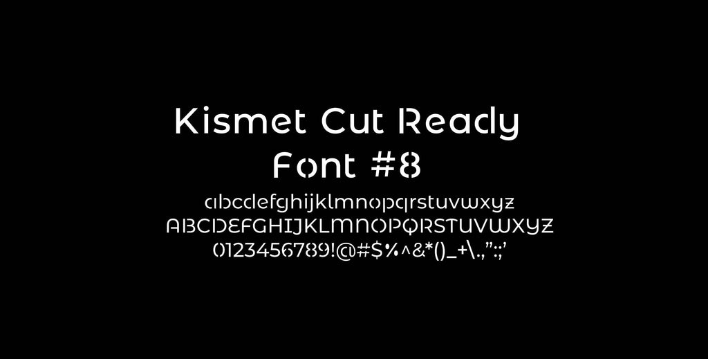 Narrow Rounded Stencil Font (Kismet Font 8) artwork preview (photo 5)