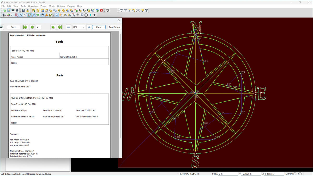 Four Compass Rose Designs vector paths in design software (photo 8)