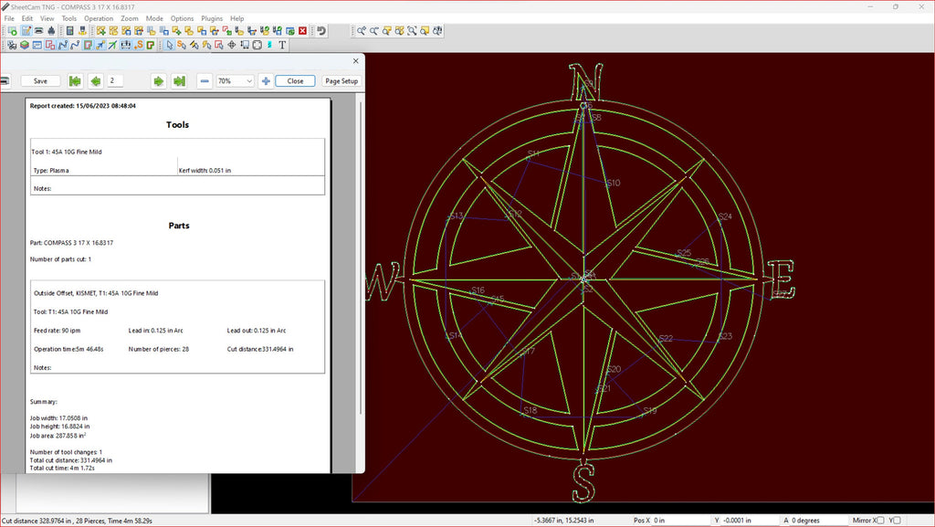 Double Ring Compass Rose vector paths in design software (photo 6)