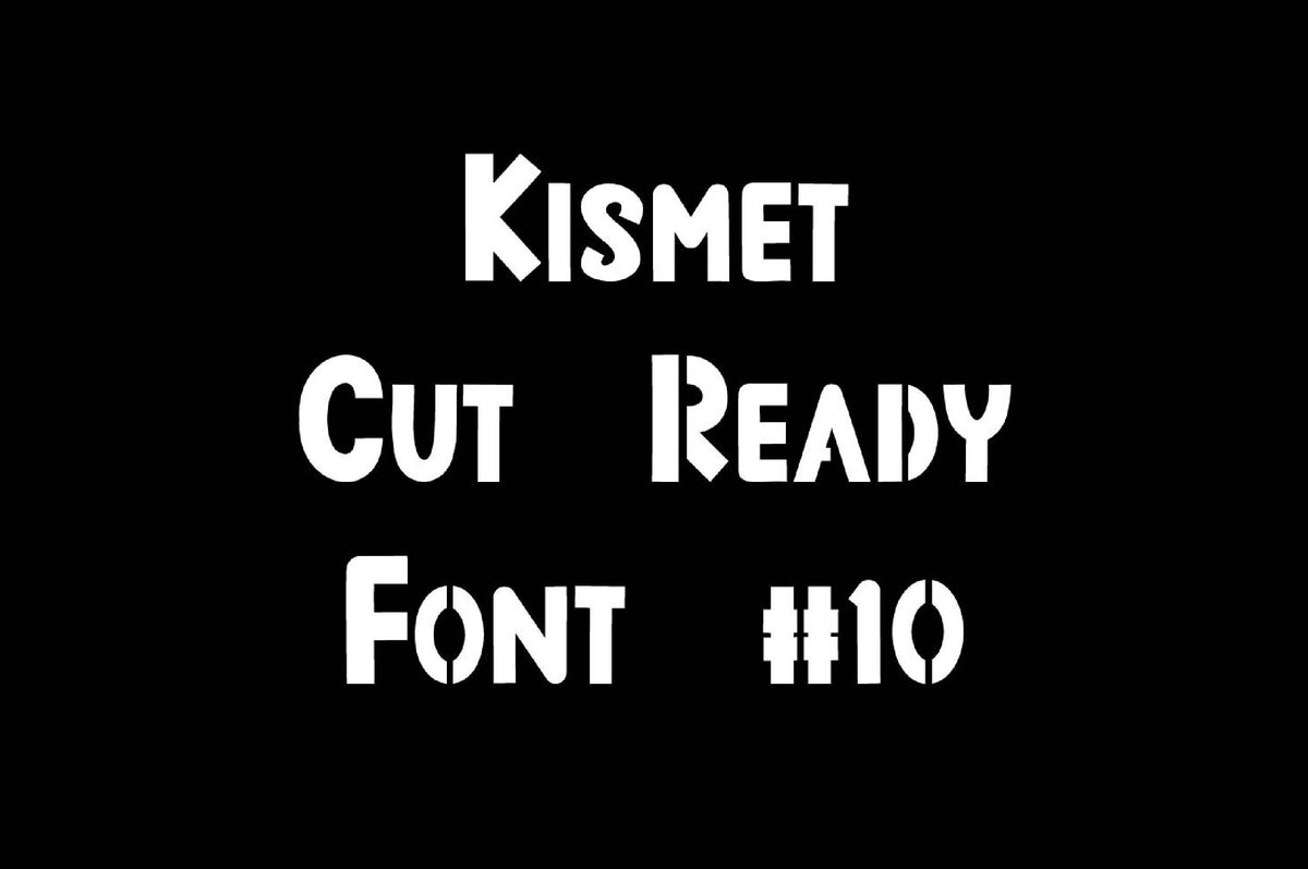Bold Condensed Stencil Font (Kismet Font 10) artwork preview (photo 4)
