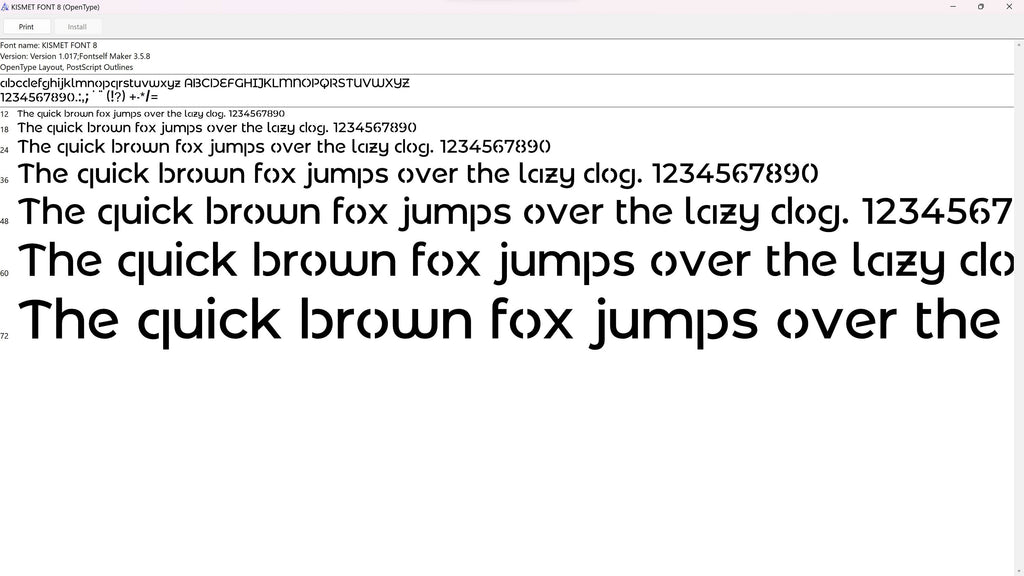 Narrow Rounded Stencil Font (Kismet Font 8) vector paths in design software (photo 7)