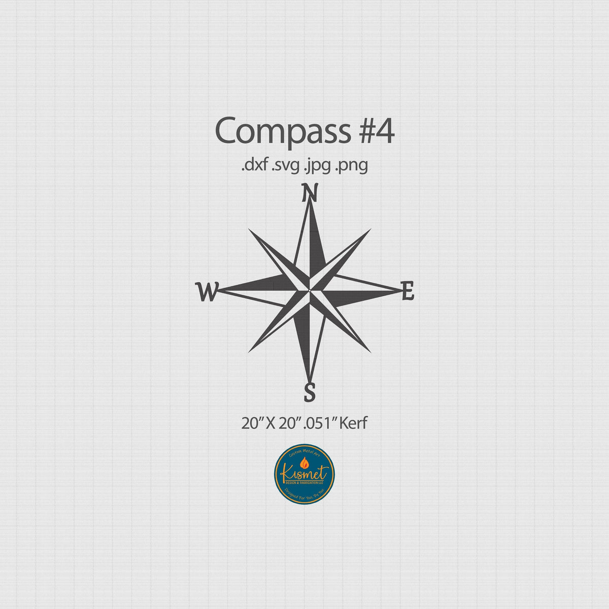 Eight Point Compass Rose DXF/SVG design preview with file details (photo 2)