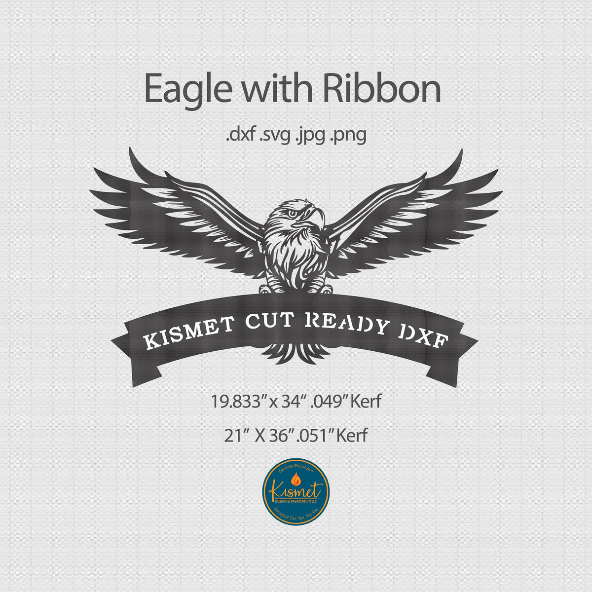 Personalized Eagle Sign DXF/SVG design preview with file details