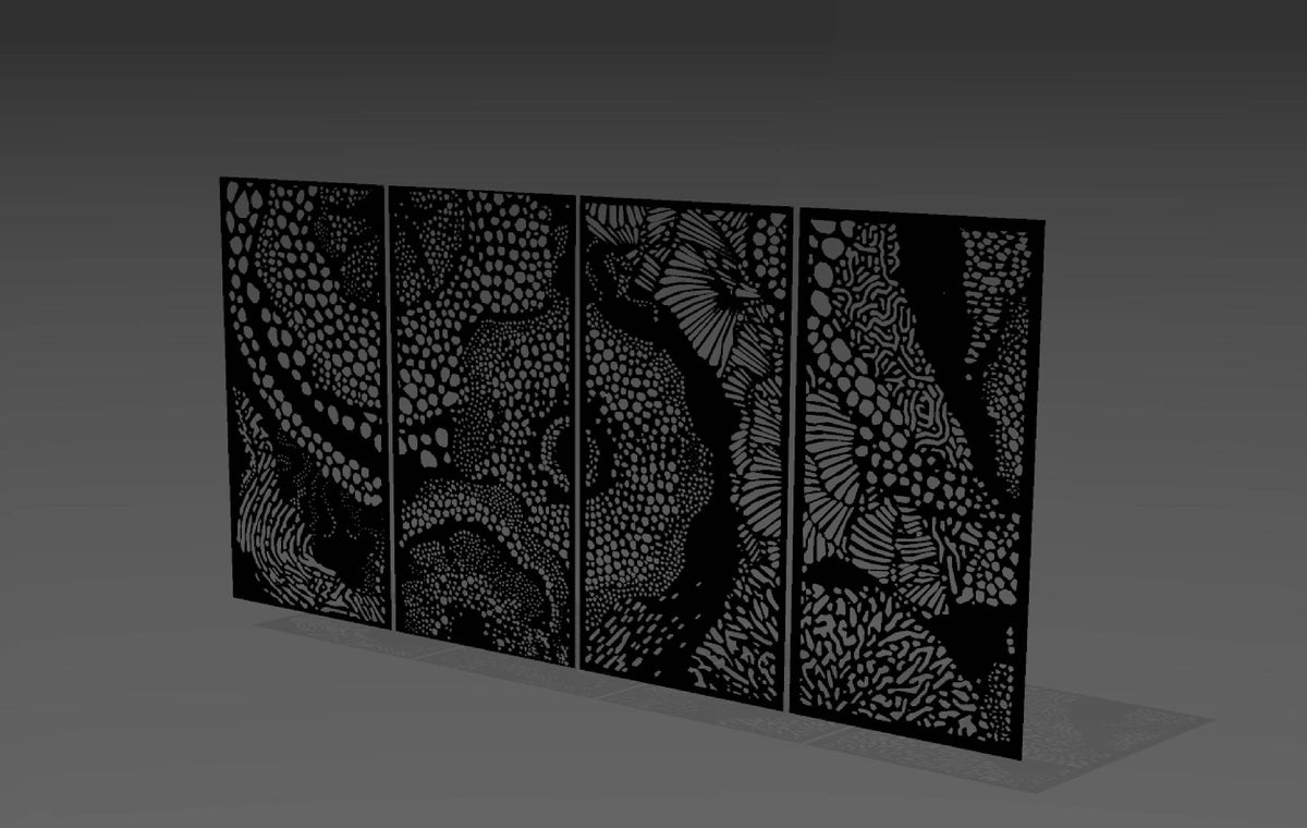 Ocean Wave Panel wall display mockup