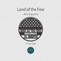 American Flag Sign DXF/SVG design preview with file details