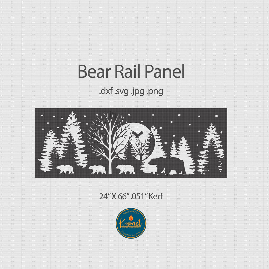 Bear Railing Panel DXF/SVG design preview with file details (photo 4)