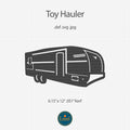 Toy Hauler Camper Sign DXF/SVG design preview with file details