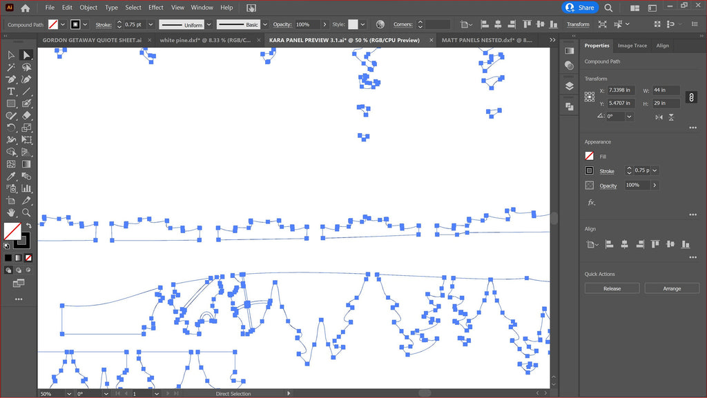 Boys Fishing Forest Panel vector paths in design software (photo 8)