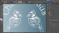 Two Cardinals Personalized Sign vector paths in design software
