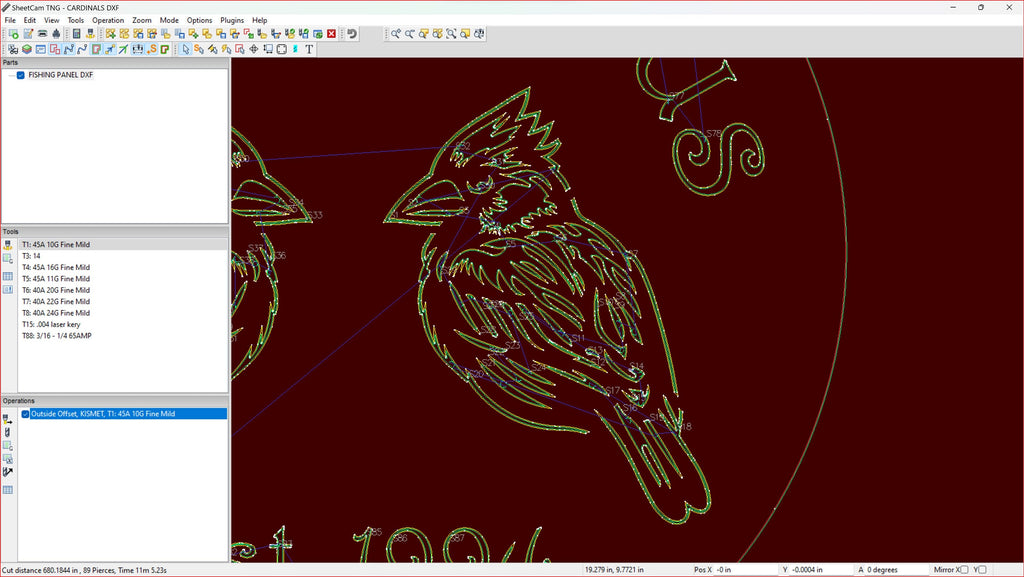 Two Cardinals Personalized Sign vector paths in design software (photo 6)