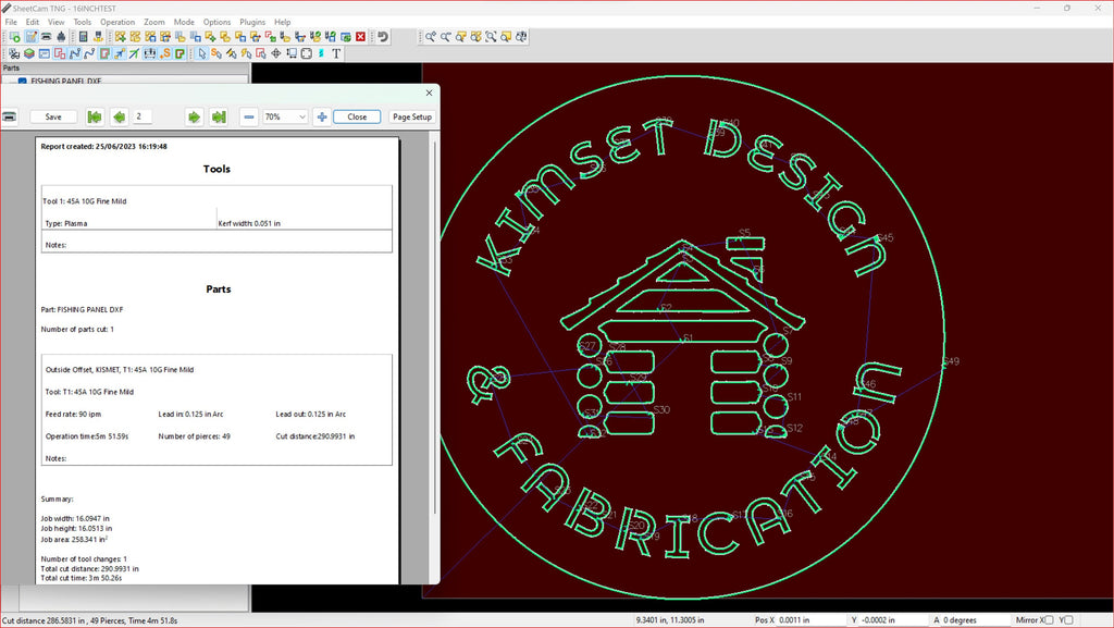 Custom Cabin Round Sign vector paths in design software