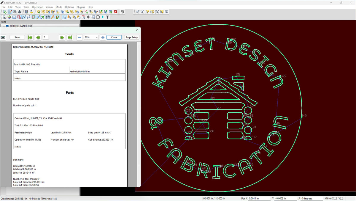 Custom Cabin Round Sign vector paths in design software