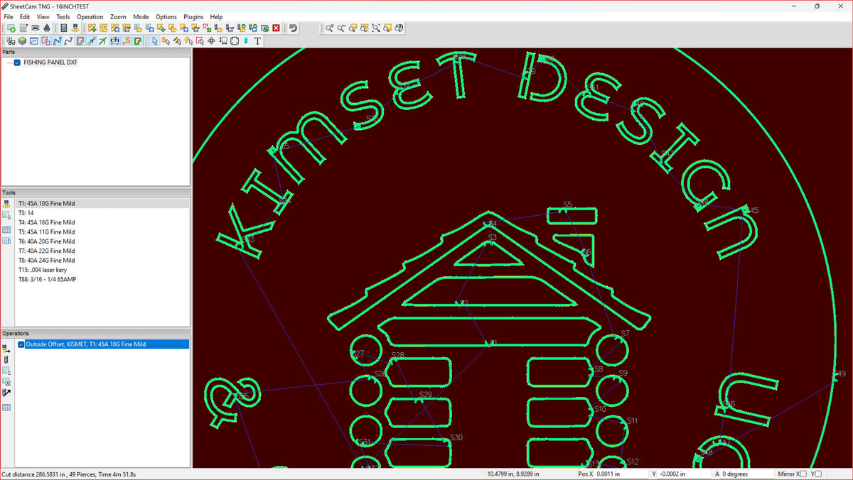 Custom Cabin Round Sign vector paths in design software (photo 9)