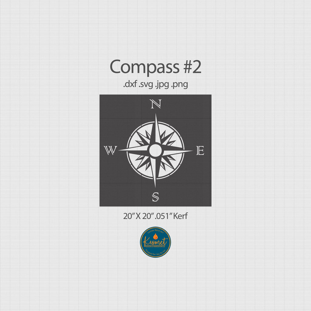 Four Compass Rose Designs DXF/SVG design preview with file details (photo 5)