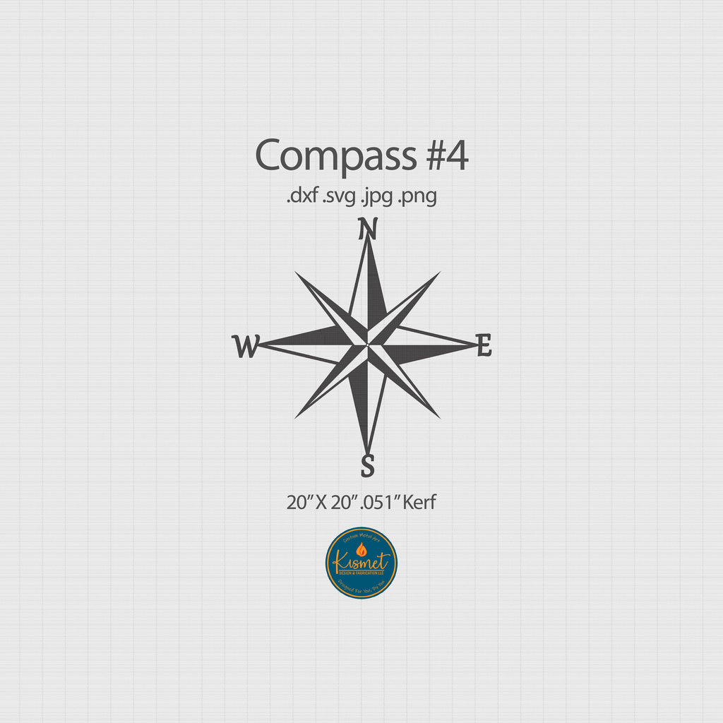 Four Compass Rose Designs DXF/SVG design preview with file details (photo 9)
