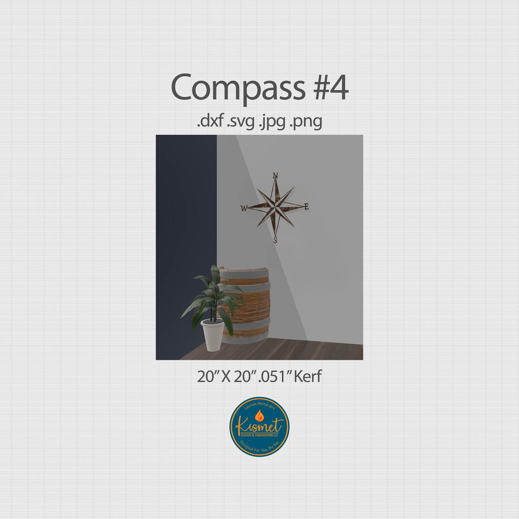 Eight Point Compass Rose vector paths in design software (photo 5)