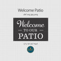 Welcome to Our Patio Sign DXF/SVG design preview with file details