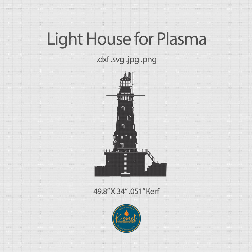 Lighthouse Sign DXF/SVG design preview with file details