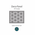 Geometric Deco Railing Panel DXF/SVG design preview with file details