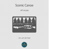 Scenic Canoe Pine Lake Sign DXF/SVG design preview with file details