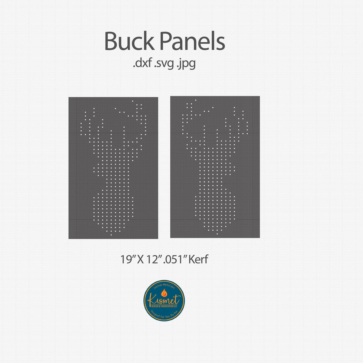 Two Perforated Buck Panels DXF/SVG design preview with file details