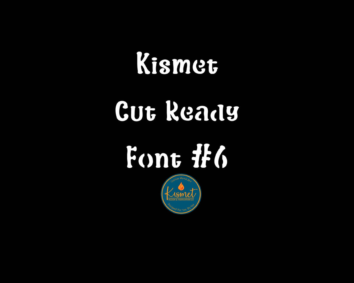 Bold Rounded Serif Stencil Font (Kismet Font 6) artwork preview