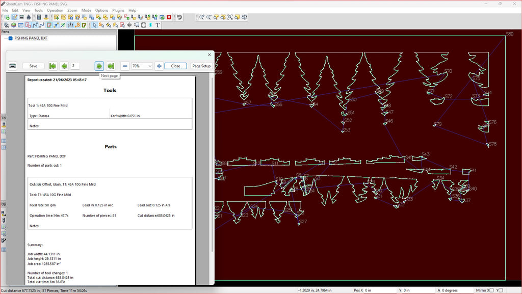 Boys Fishing Forest Panel vector paths in design software (photo 6)