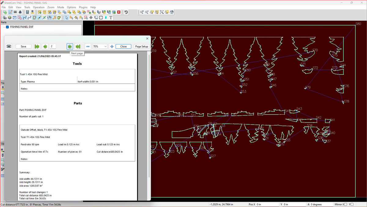 Boys Fishing Forest Panel vector paths in design software (photo 6)