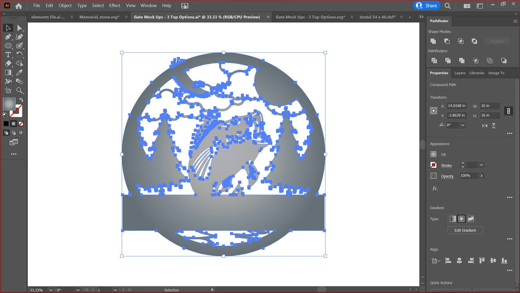 Jumping Bass Name Sign vector paths in design software (photo 5)