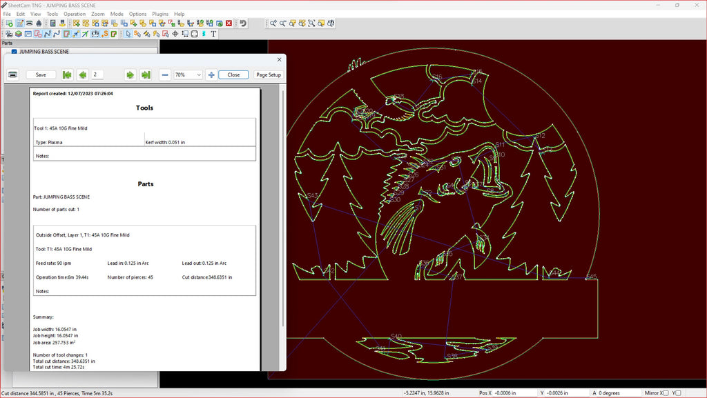 Jumping Bass Name Sign vector paths in design software (photo 7)