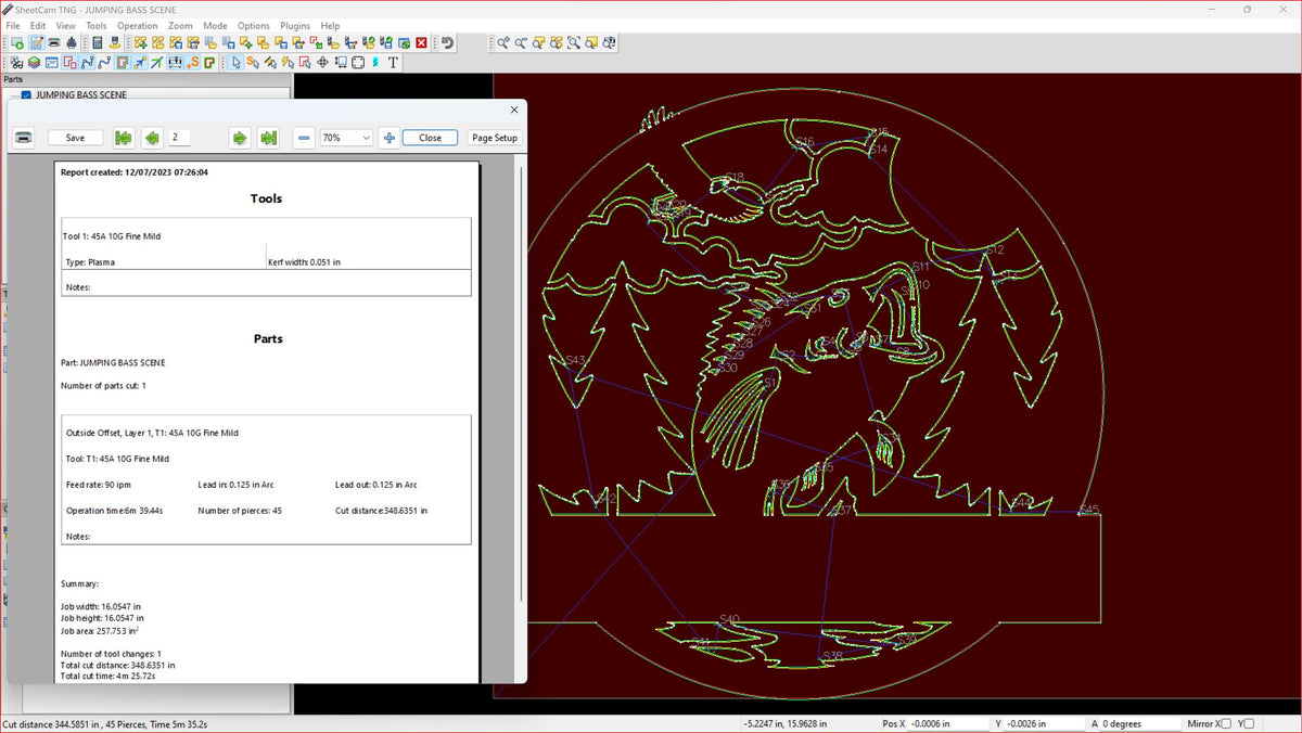 Jumping Bass Name Sign vector paths in design software (photo 7)