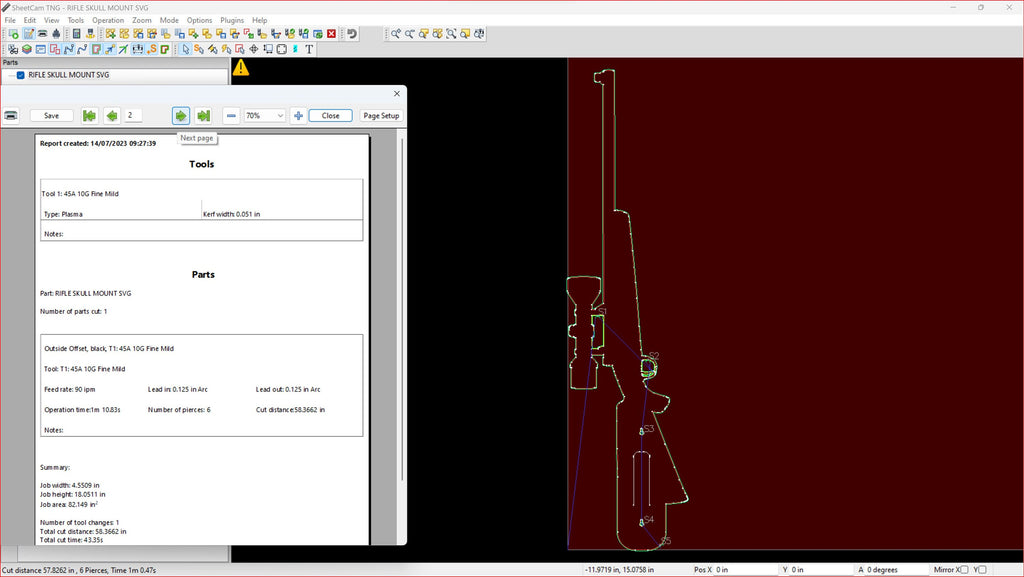 Rifle Skull Mount Hanger vector paths in design software (photo 10)