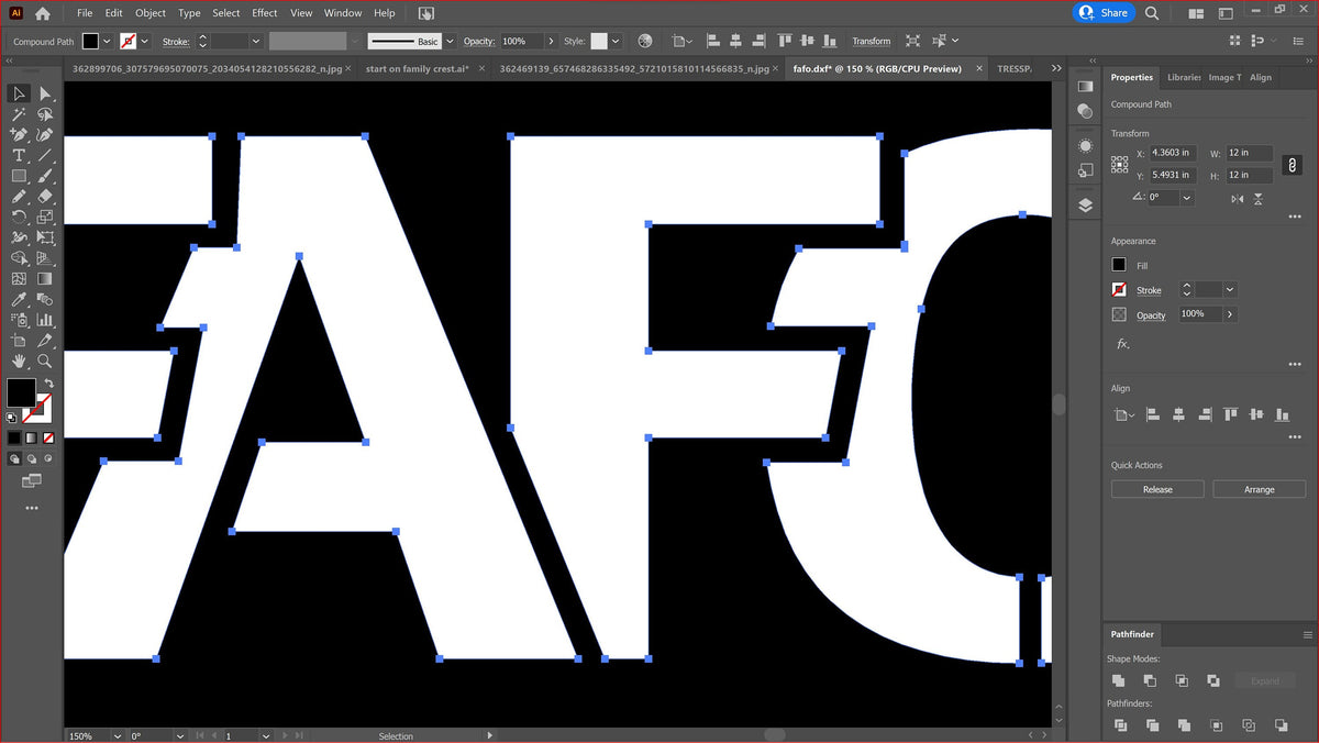 FAFO No Trespassing Sign vector paths in design software