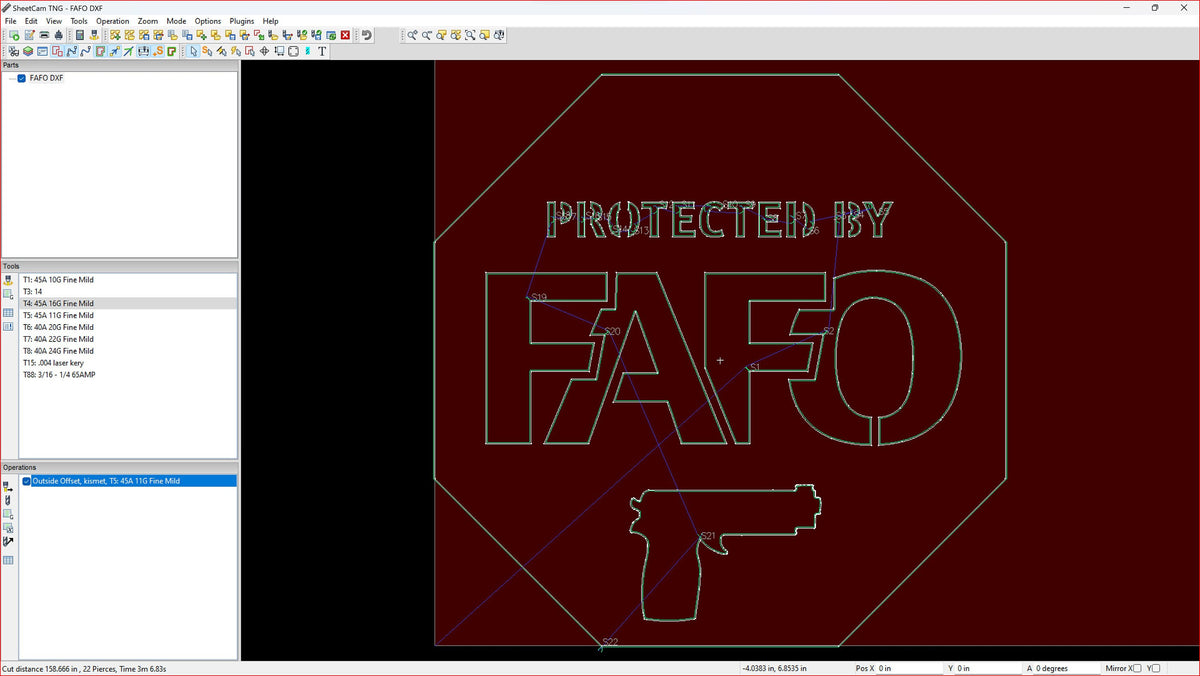 FAFO No Trespassing Sign vector paths in design software (photo 5)