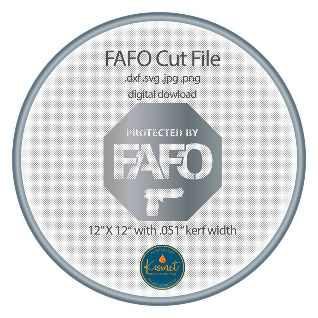 FAFO No Trespassing Sign DXF/SVG design preview with file details (photo 2)