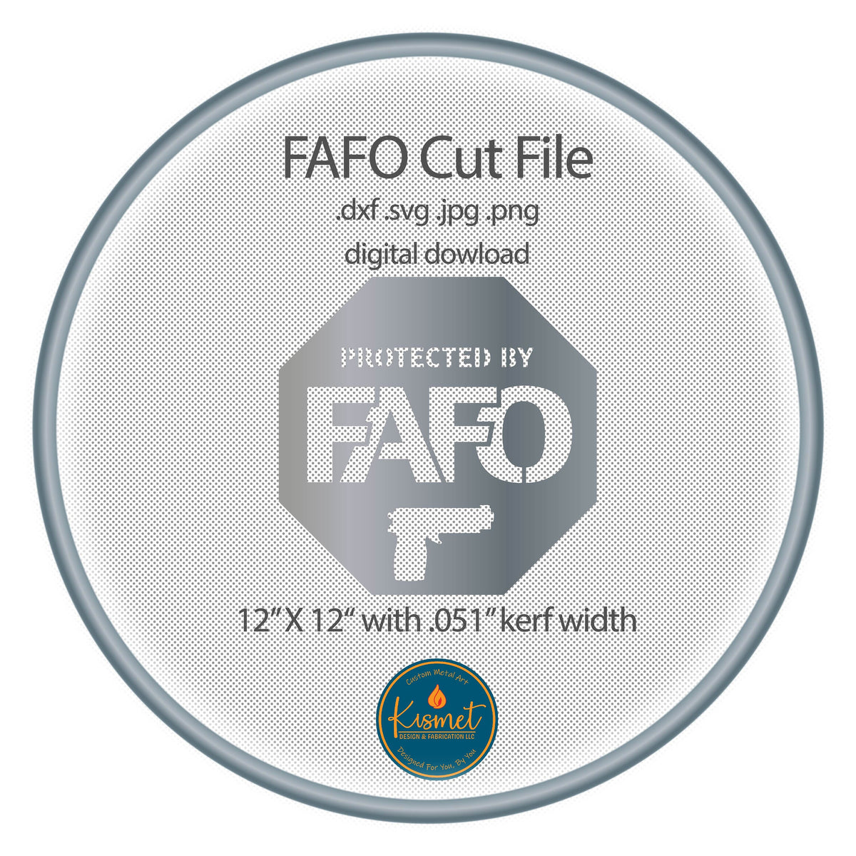 FAFO No Trespassing Sign DXF/SVG design preview with file details (photo 2)